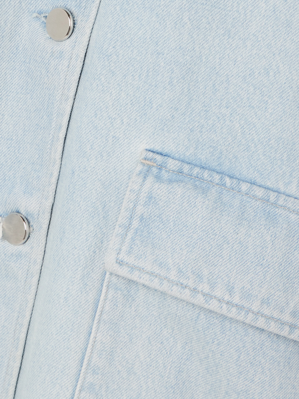+ Maria Mcmanus Oversized Leather-Trimmed Denim Jacket
