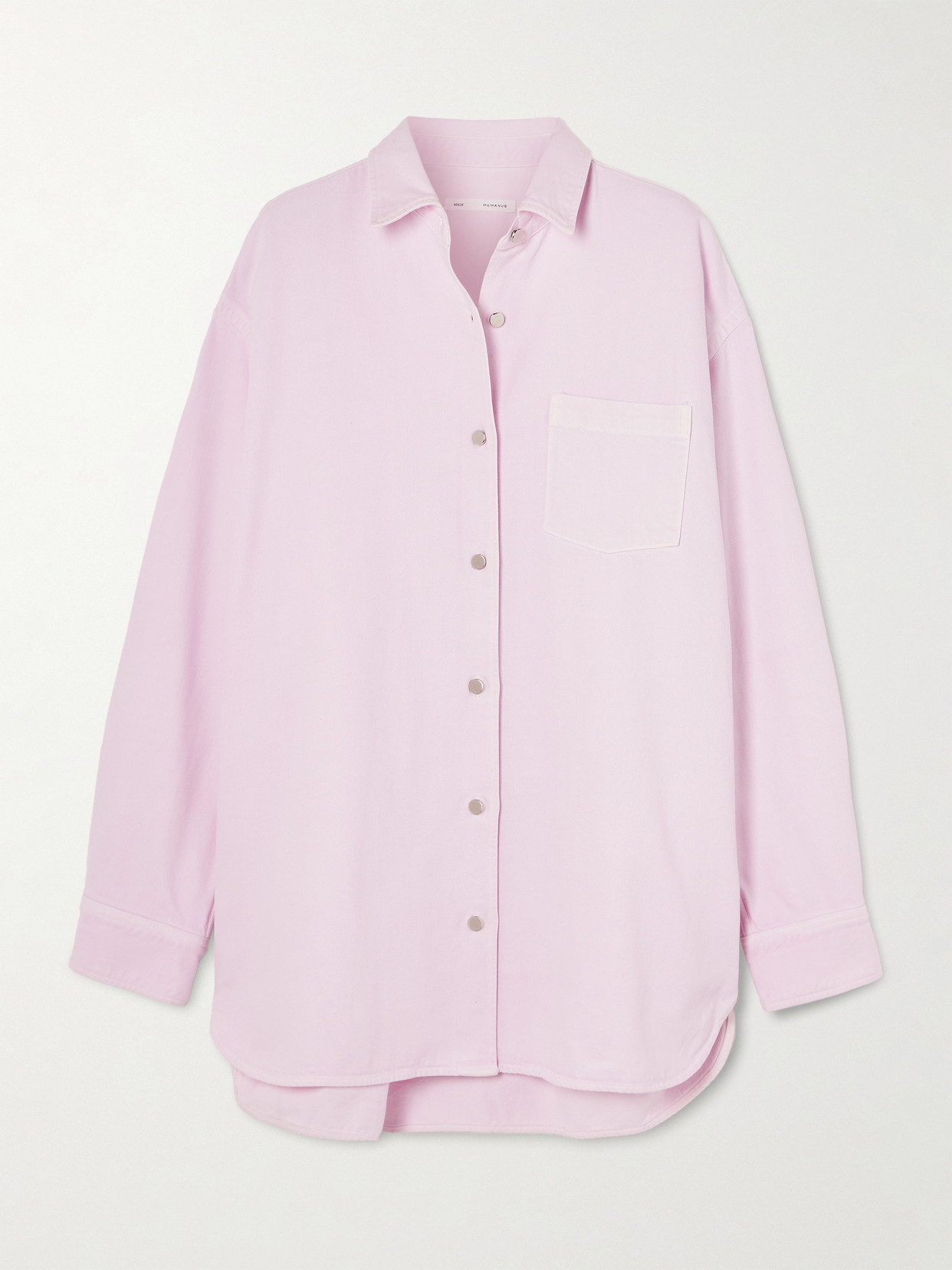 Agolde + Maria Mcmanus Oversized Organic Denim Shirt In Pink