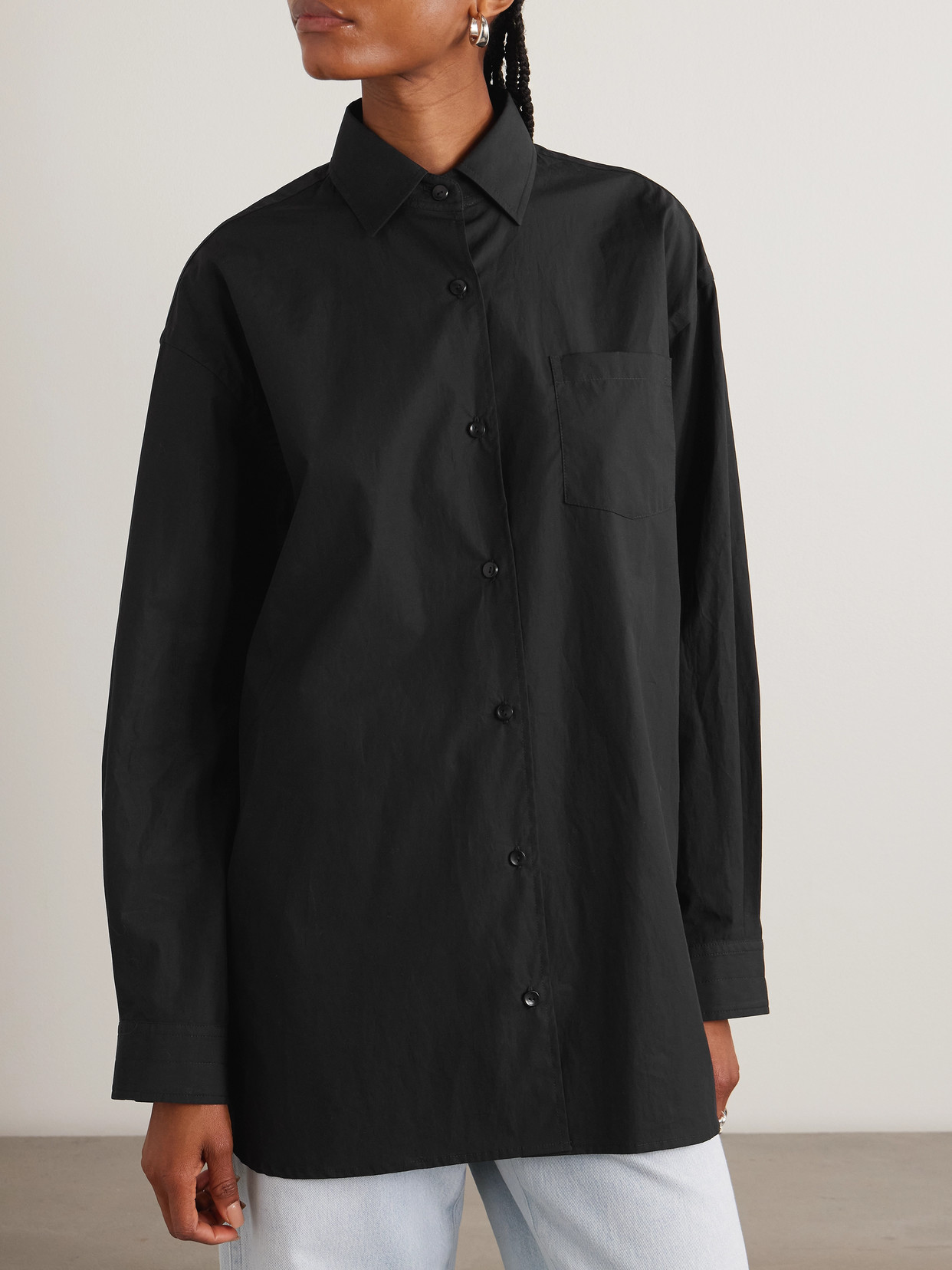 + Maria Mcmanus Oversized Organic Cotton-Poplin Shirt
