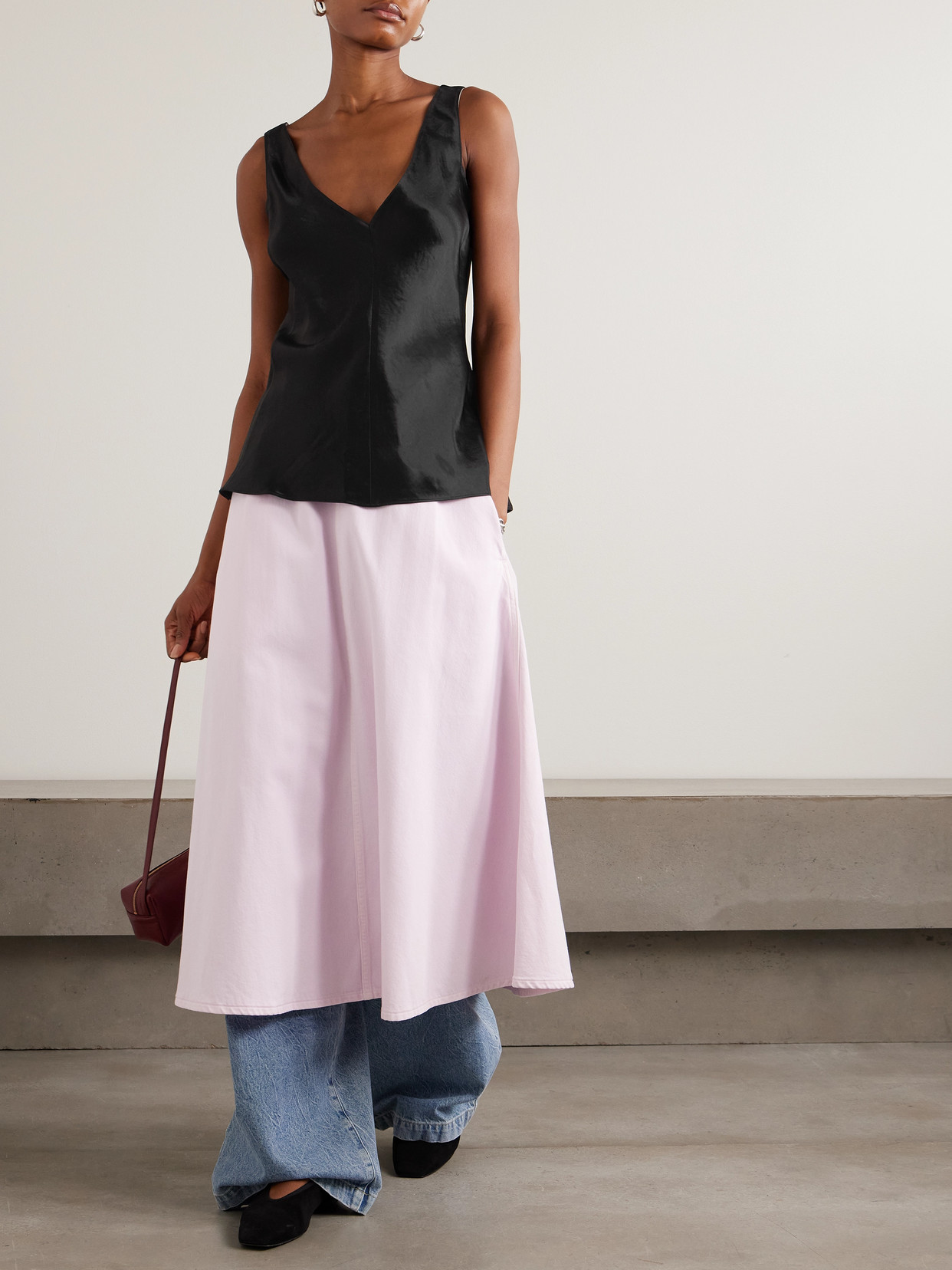 + Maria Mcmanus Paneled Organic Cotton Camisole
