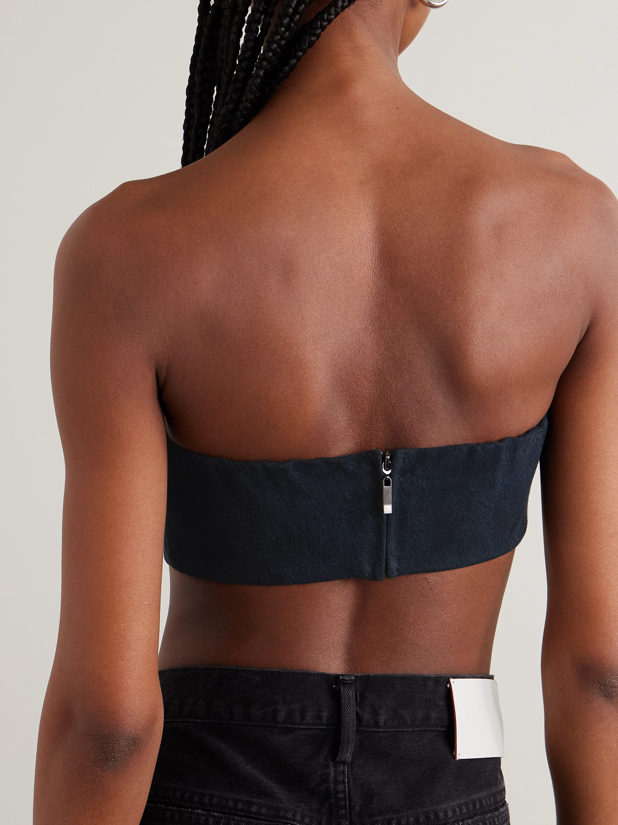 + Maria Mcmanus Organic And Recycled-Denim Bandeau Top
