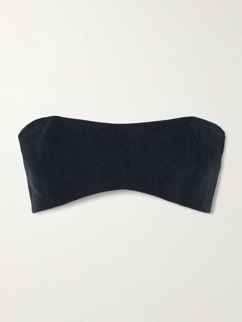 AGOLDE + Maria Mcmanus Organic And Recycled-denim Bandeau Top