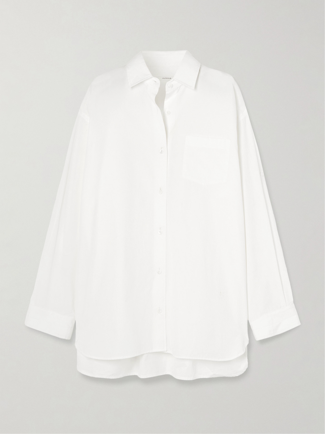Agolde + Maria Mcmanus Oversized Organic Cotton-poplin Shirt In White