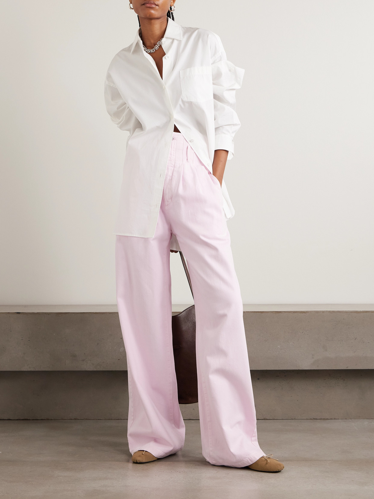 + Maria Mcmanus Oversized Organic Cotton-Poplin Shirt