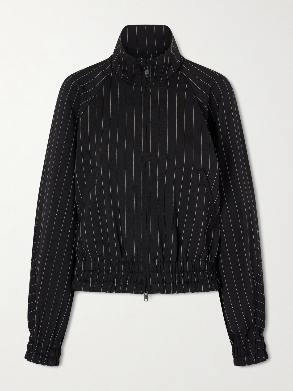 Adidas Originals + Y-3 Pinstriped Recycled Jacket In Black