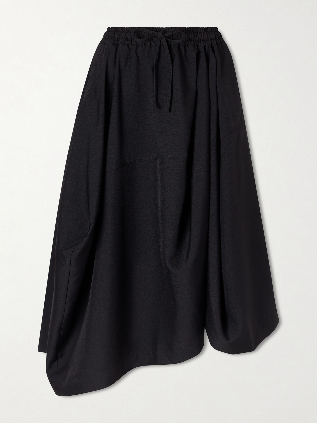+ Y-3 Ruched Recycled-Shell Skirt