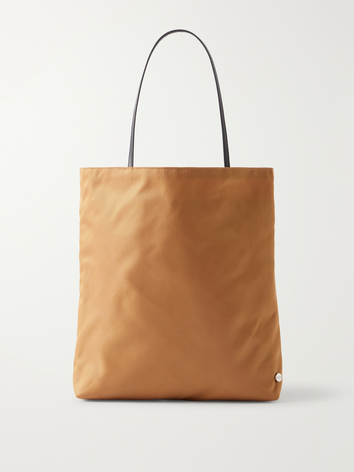 Valesque Thea Leather-trimmed Satin-shell Tote Bag In Neutral