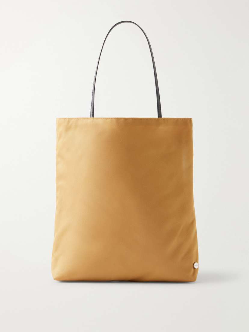 Valesque Thea Leather-trimmed Satin-shell Tote Bag