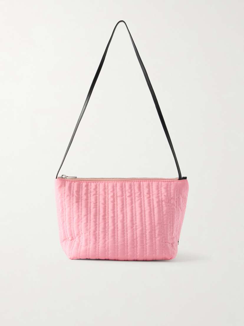 Valesque Corset Leather-trimmed Quilted Shell Shoulder Bag