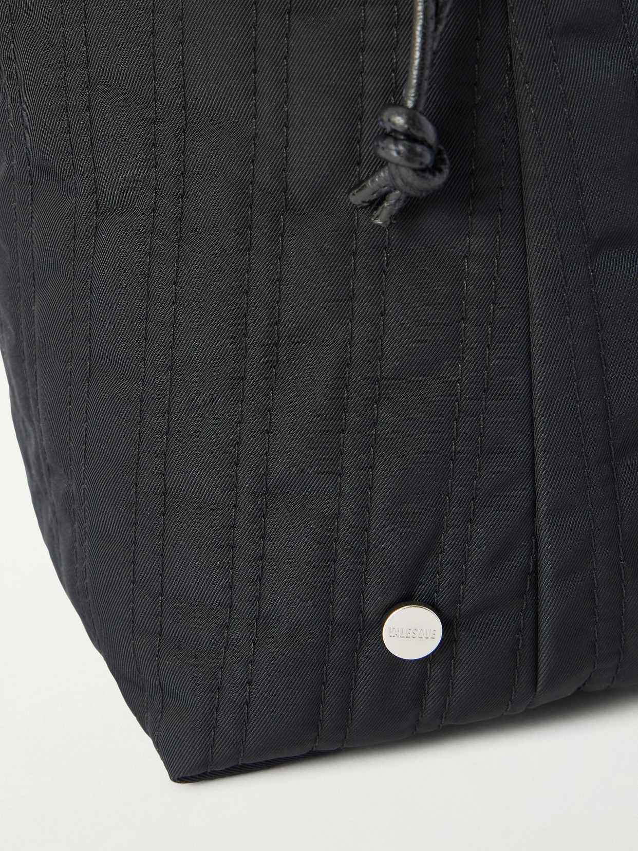 Bonnet Leather-Trimmed Quilted Nylon Shoulder Bag