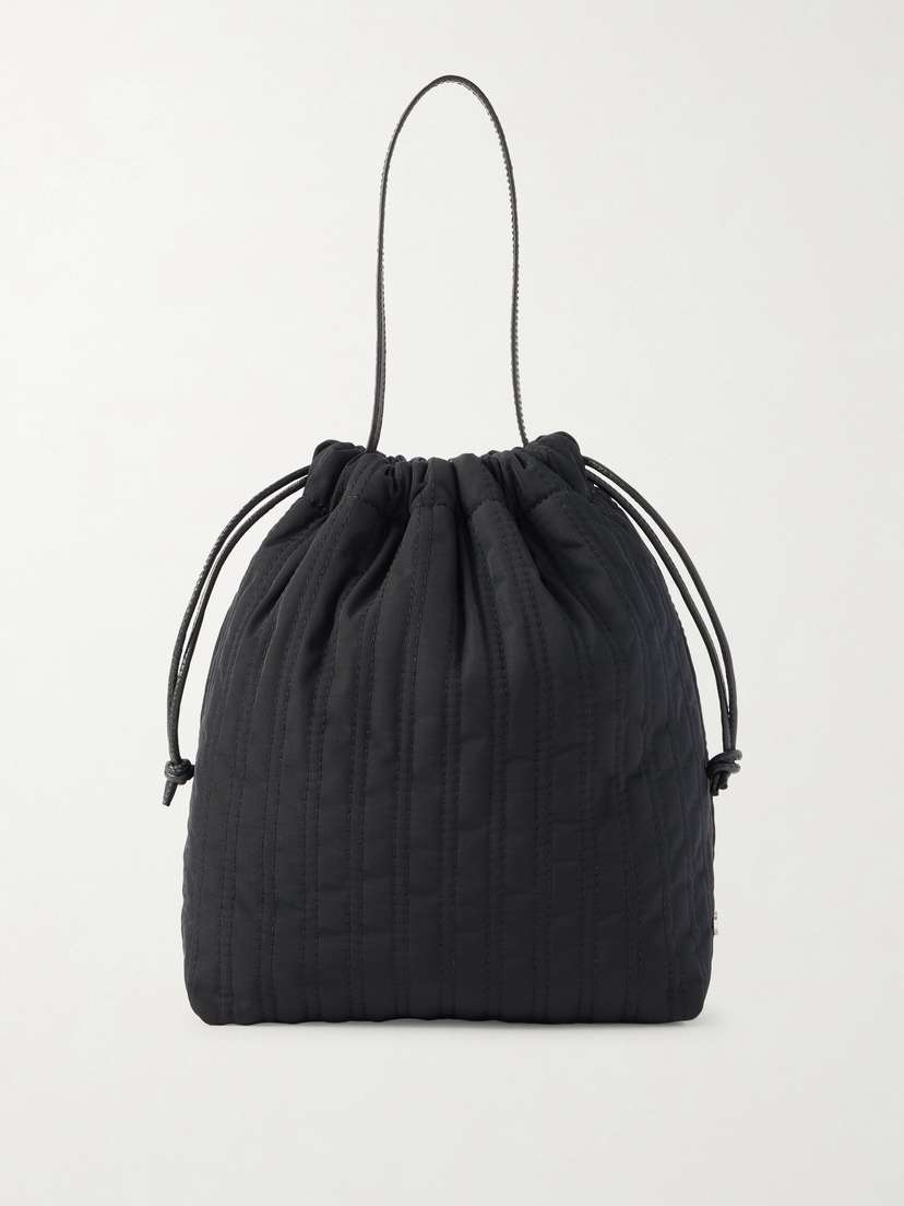 Valesque Bonnet Leather-trimmed Quilted Nylon Shoulder Bag