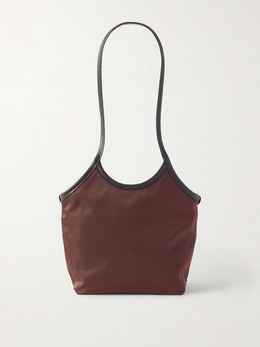 Valesque Cami Small Leather-trimmed Nylon-satin Tote