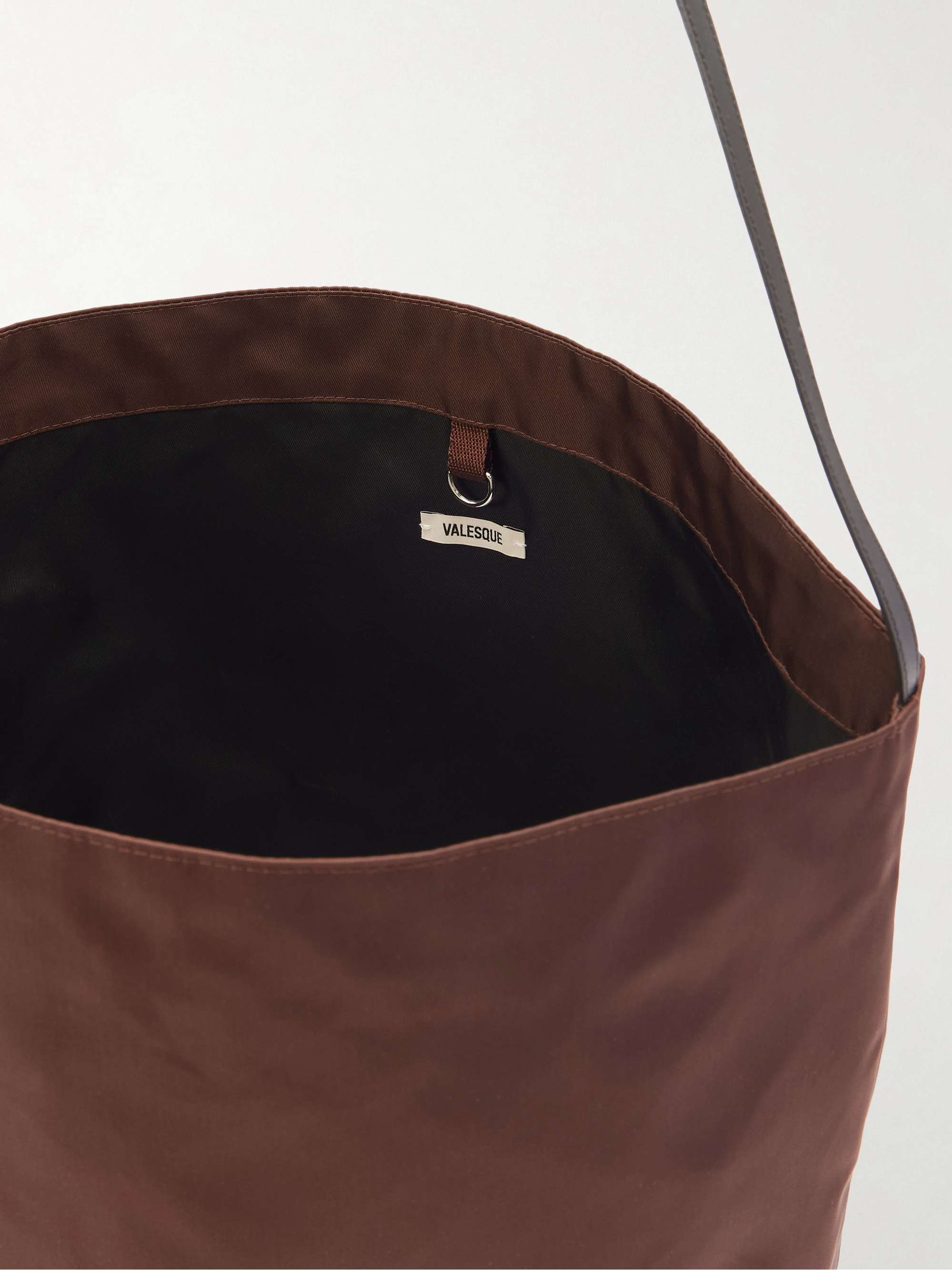 VALESQUE Bucket leather-trimmed shell tote | NET-A-PORTER
