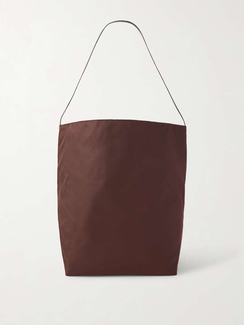 Valesque Bucket Leather-trimmed Shell Tote