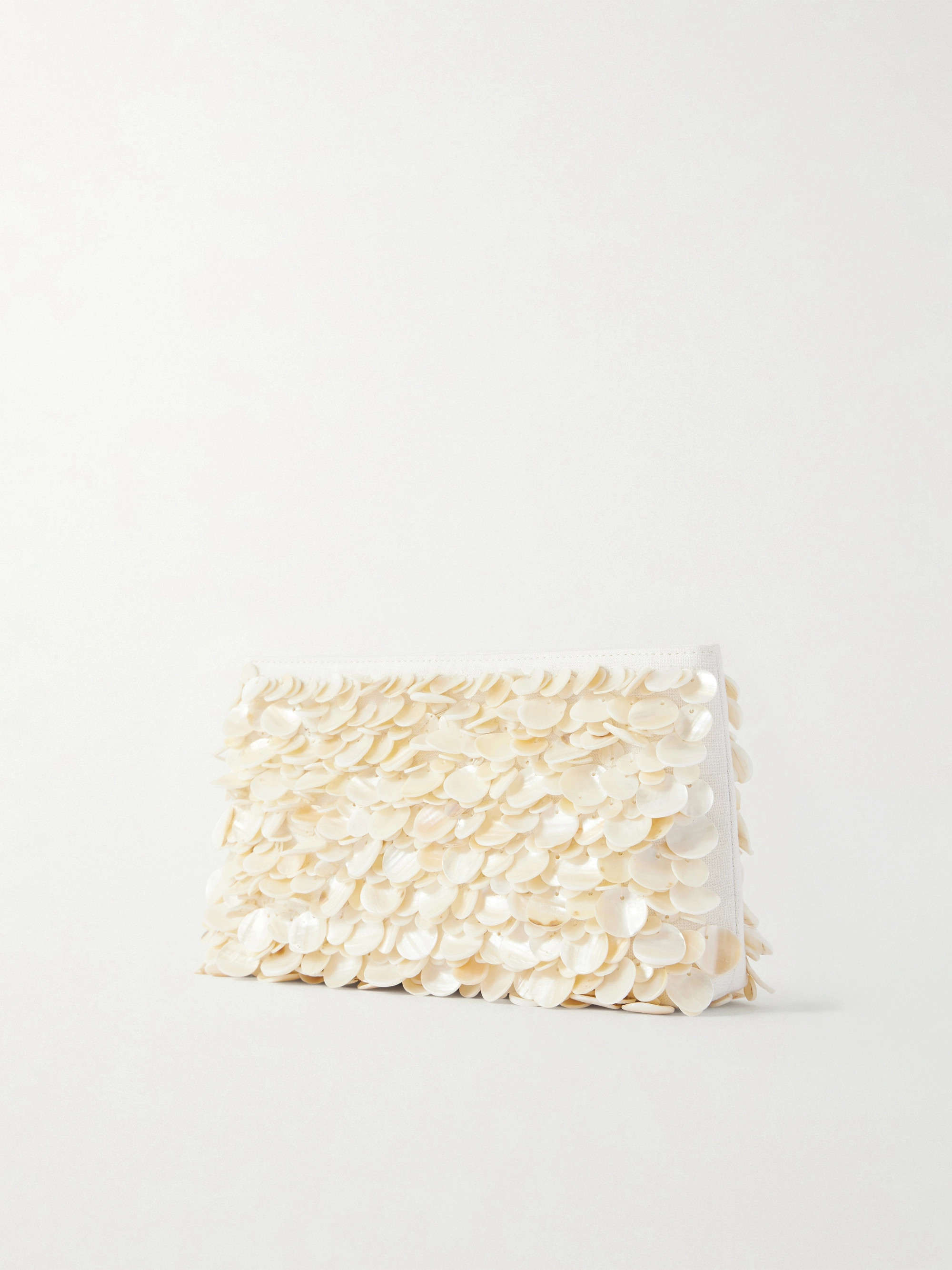 Reese beaded metallic satin clutch — Image 15