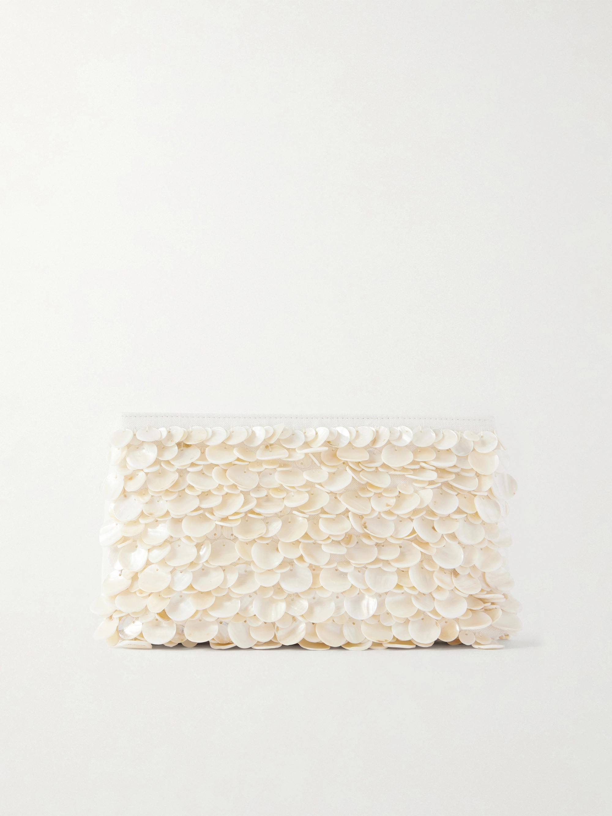 Reese beaded metallic satin clutch — Image 13
