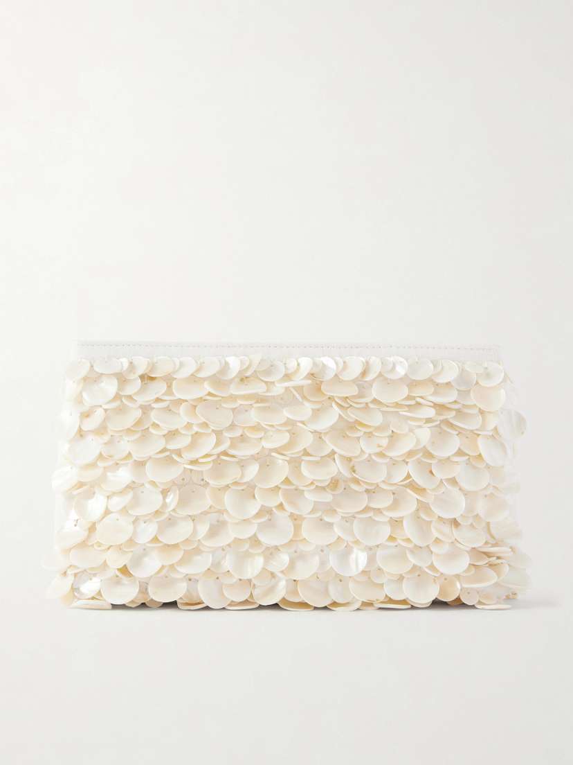 Simkhai Reese Shell Beaded Clutch