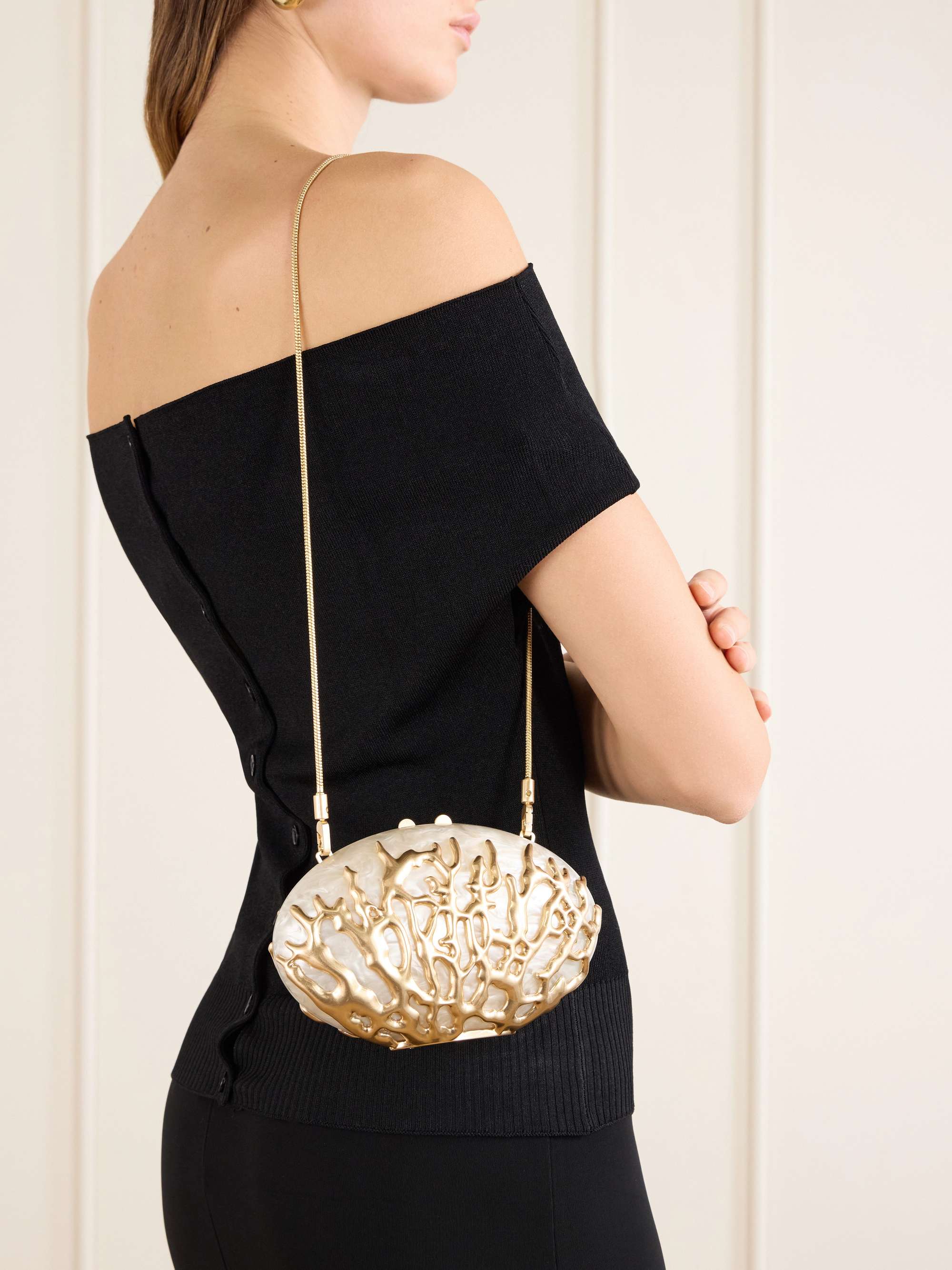 SIMKHAI Dylan Coral clutch | NET-A-PORTER