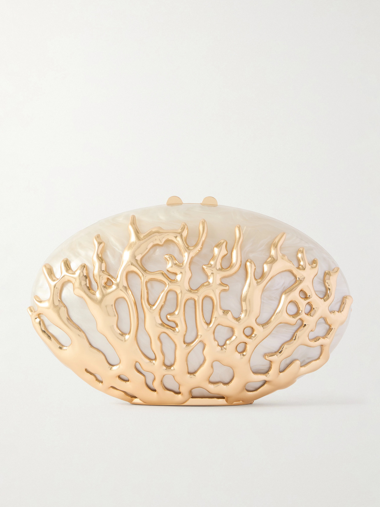 Simkhai Dylan Coral Clutch In Gold