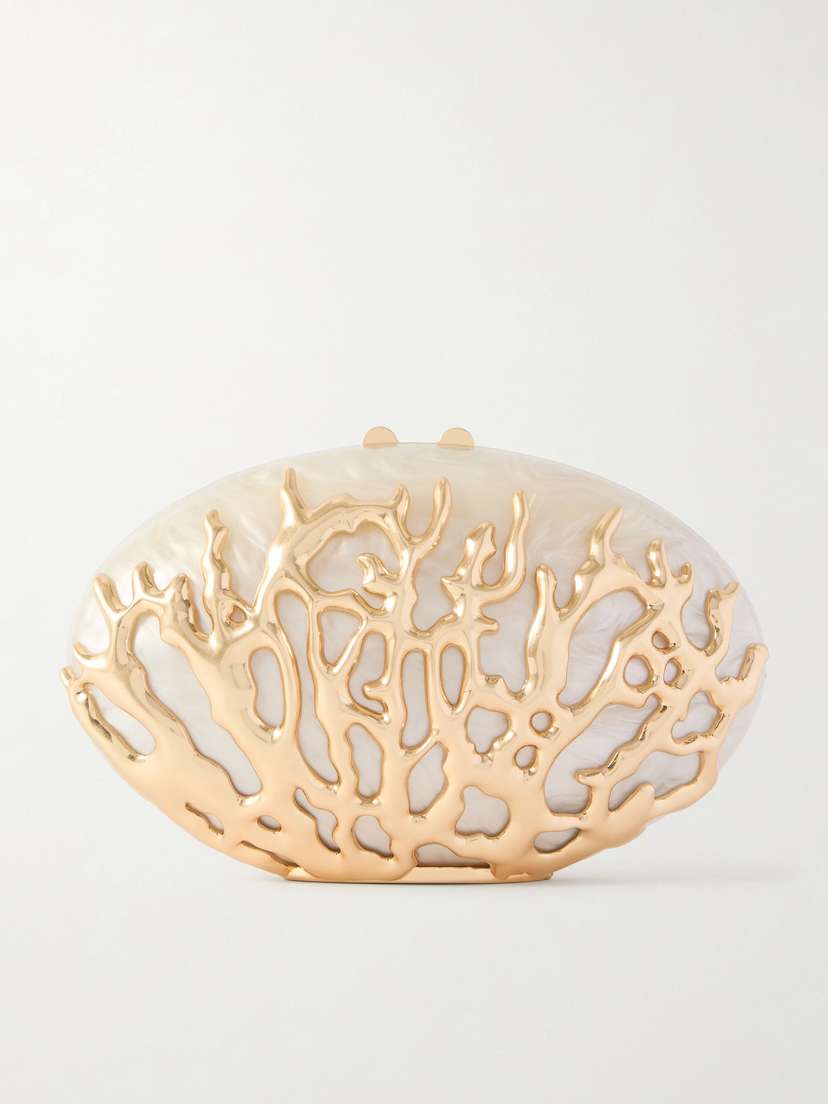 Simkhai Dylan Coral Clutch