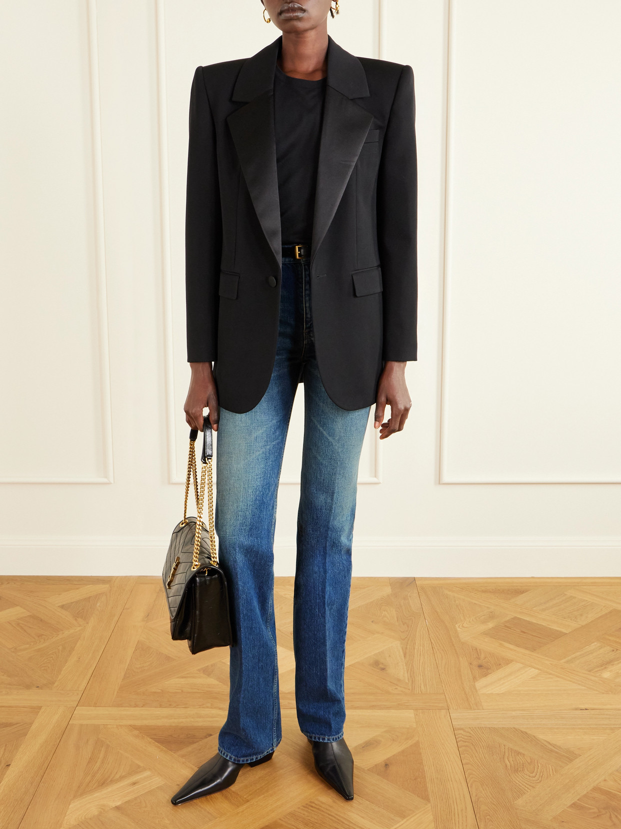 Saint Laurent Neo Clyde Straight-leg Jeans In Blue