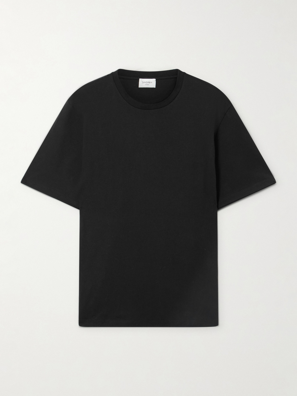 Saint Laurent Cotton-jersey T-shirt In Black