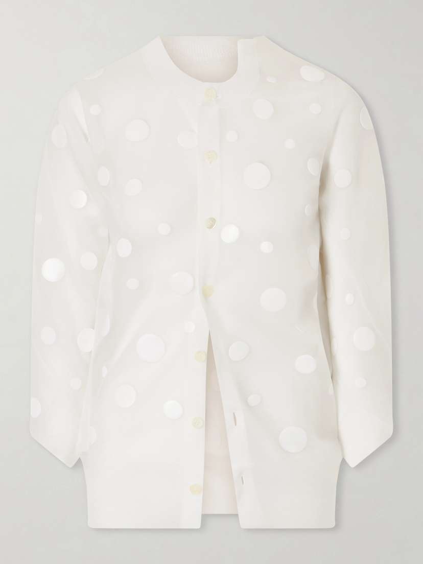 Polka-dot Knitted Cardigan