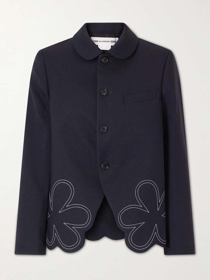 Comme des Garçons GIRL Embroidered Gabardine Blazer