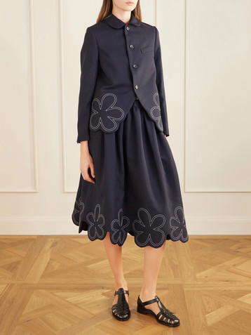 Comme Des Garçons Girl Embroidered gabardine blazer