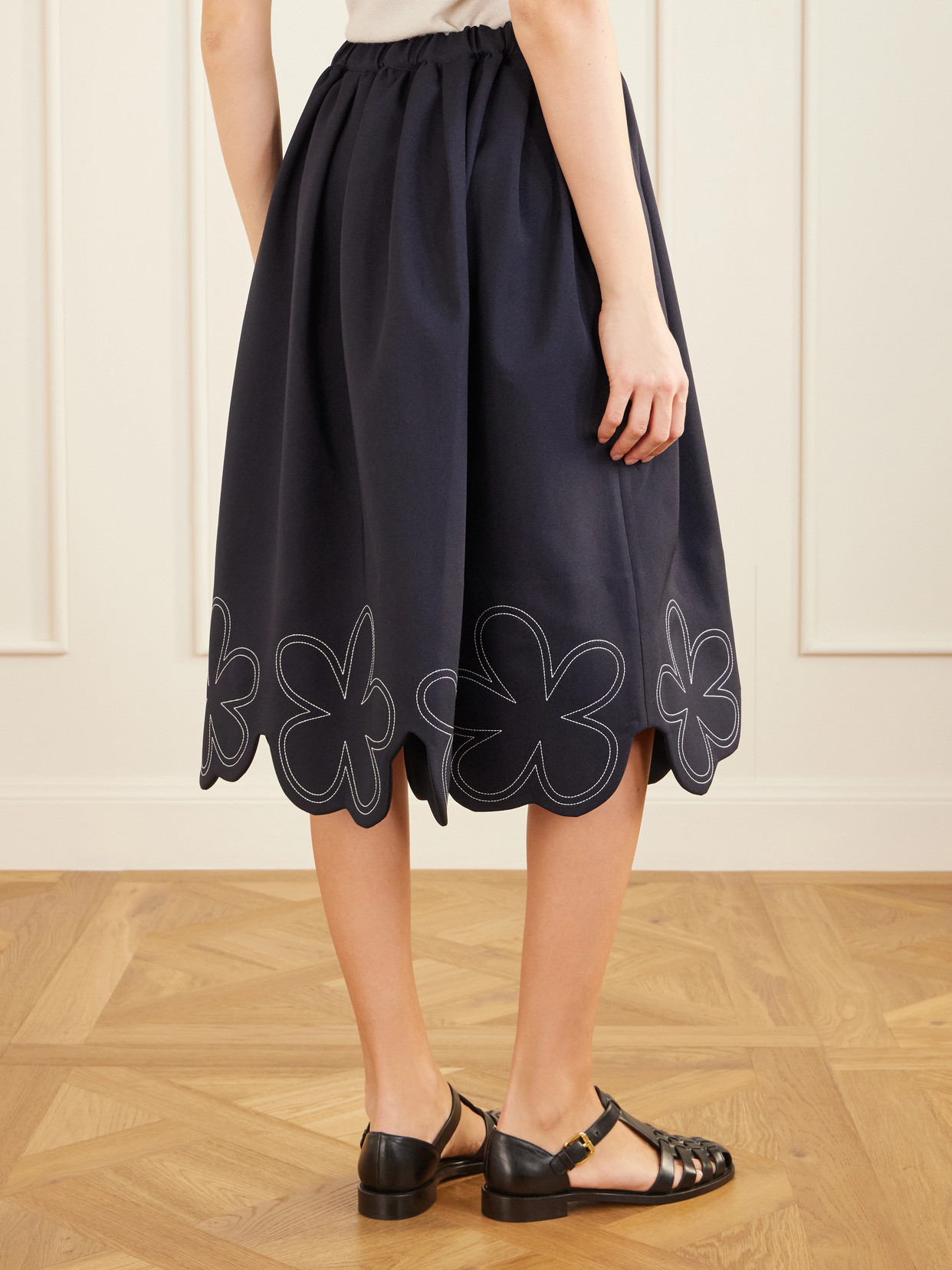 Comme Des Garçons Girl - Embroidered Gabardine Midi
