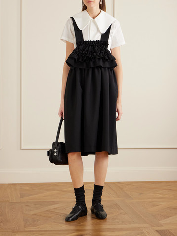 Comme Des Garçons Girl Ruffled stretch-georgette dress