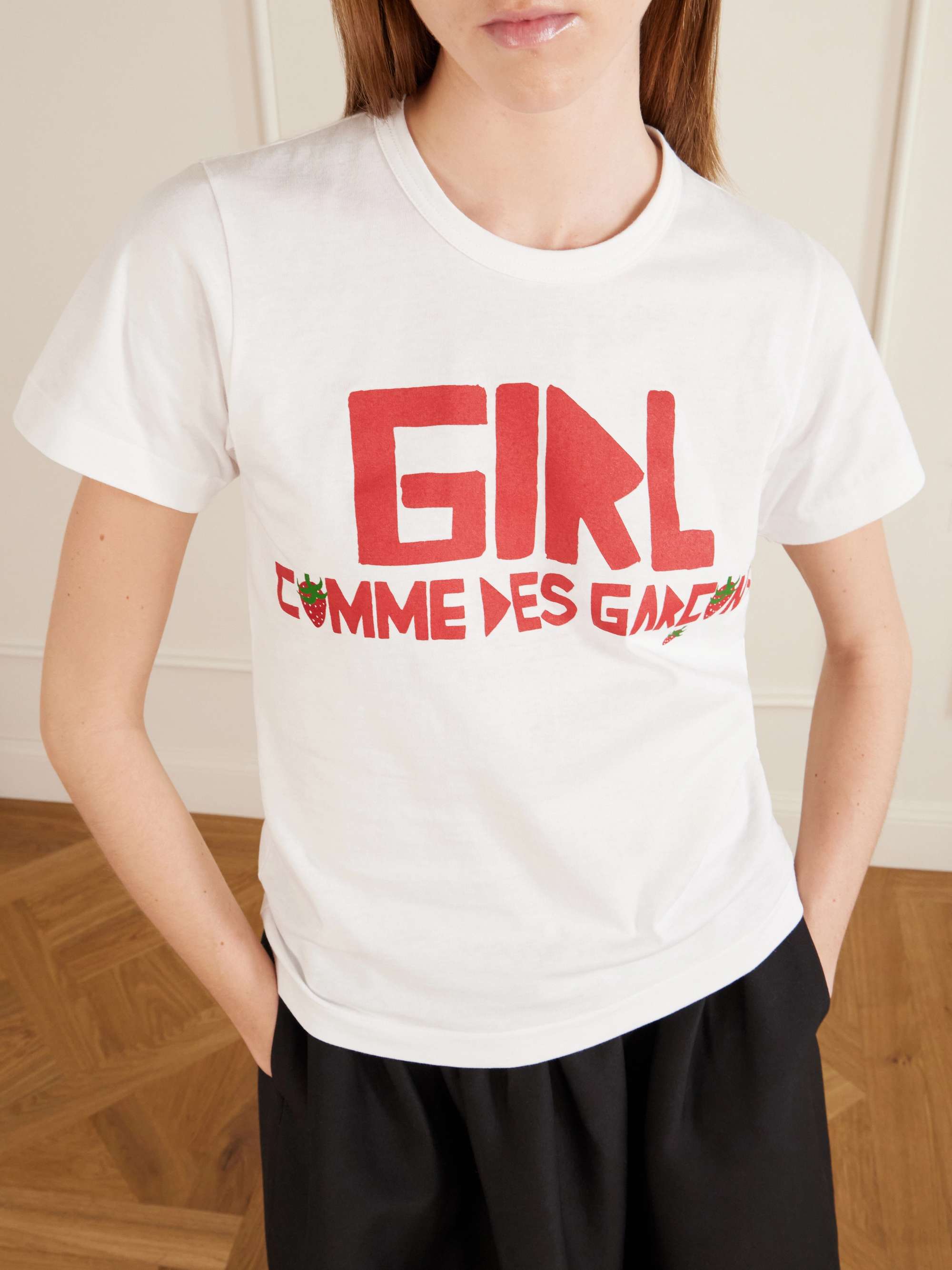 COMME des GARÇONS GIRL Tシャツ COMME DES GARÇONS GIRL + Brett Westfall printed cotton-jersey T