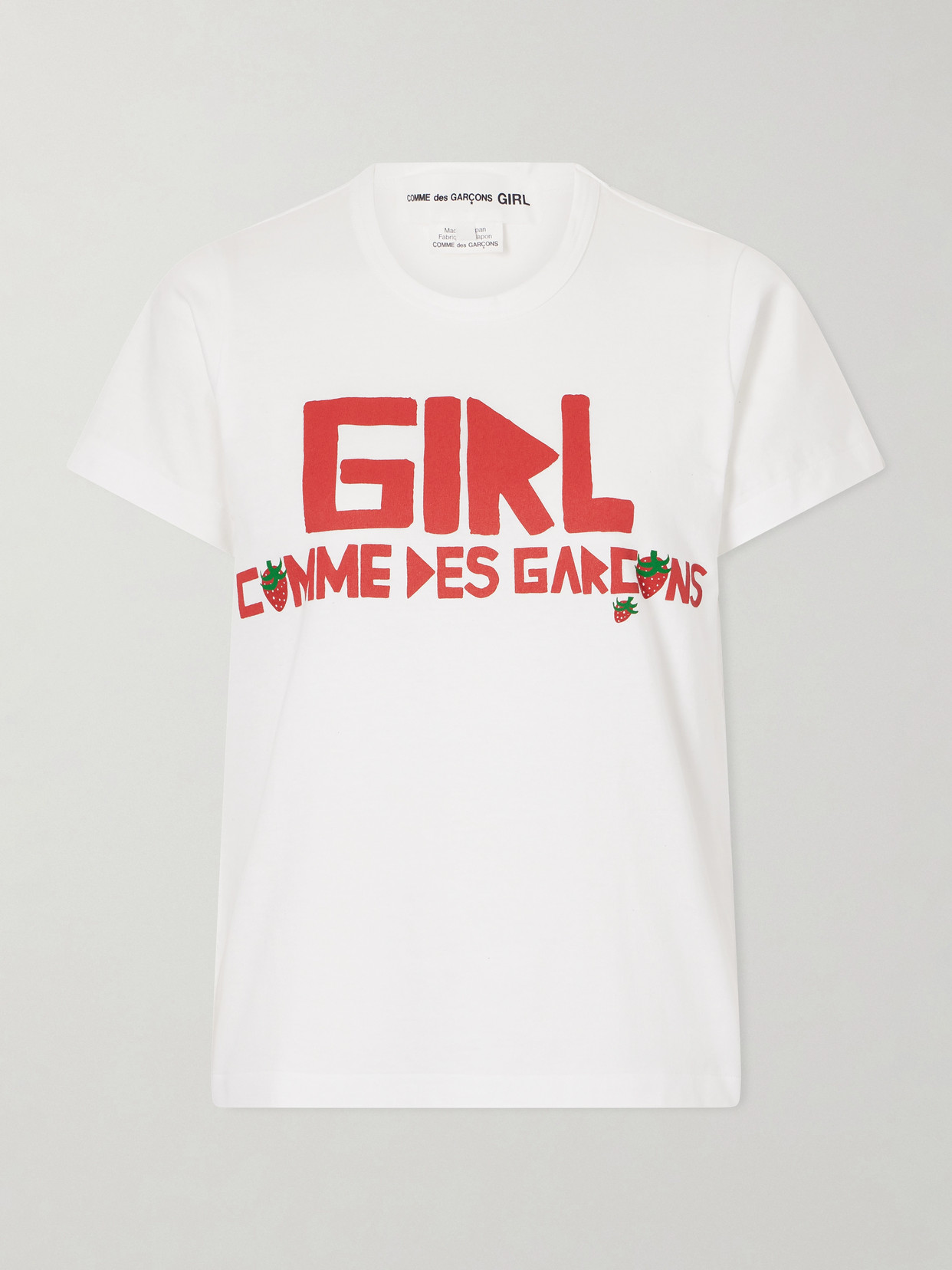 Comme Des Garcons Girl + Brett Westfall Printed Cotton-jersey T-shirt In White