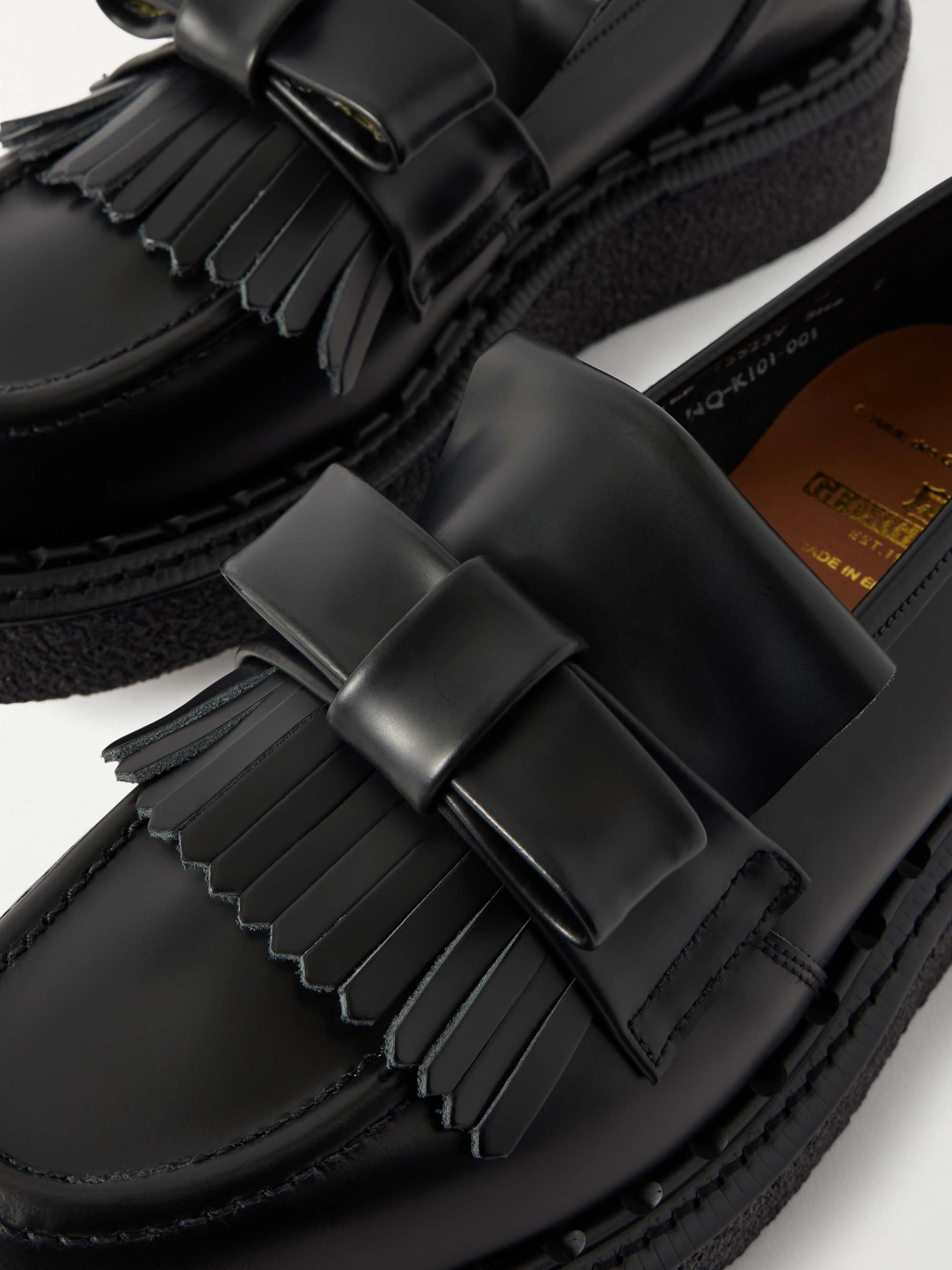 COMME DES GARÇONS GIRL + George Cox Ribbon leather loafers | NET-A