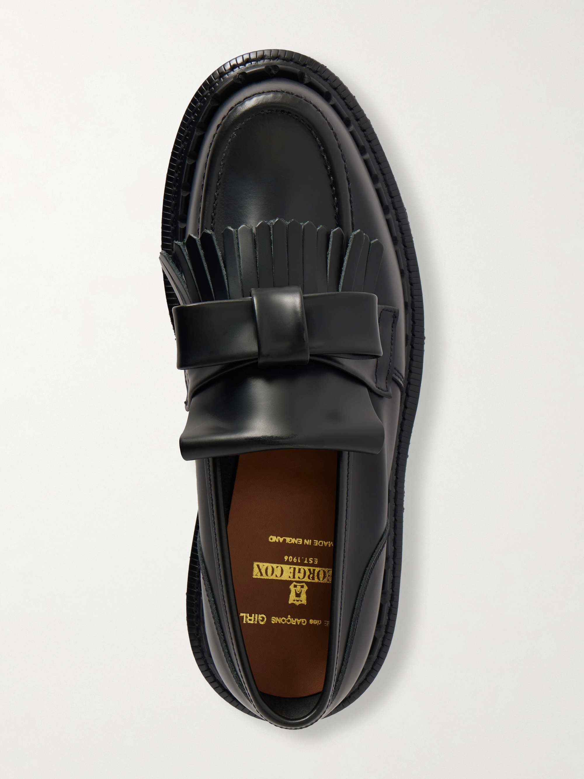 COMME DES GARÇONS GIRL + George Cox Ribbon leather loafers | NET-A