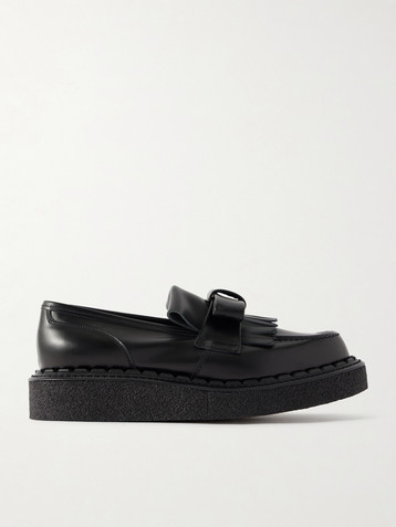 Comme Des Garçons Girl + George Cox Ribbon leather loafers