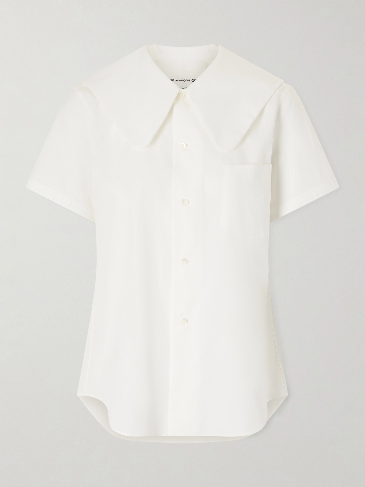 Comme Des Garcons Girl Cotton Poplin Shirt In White