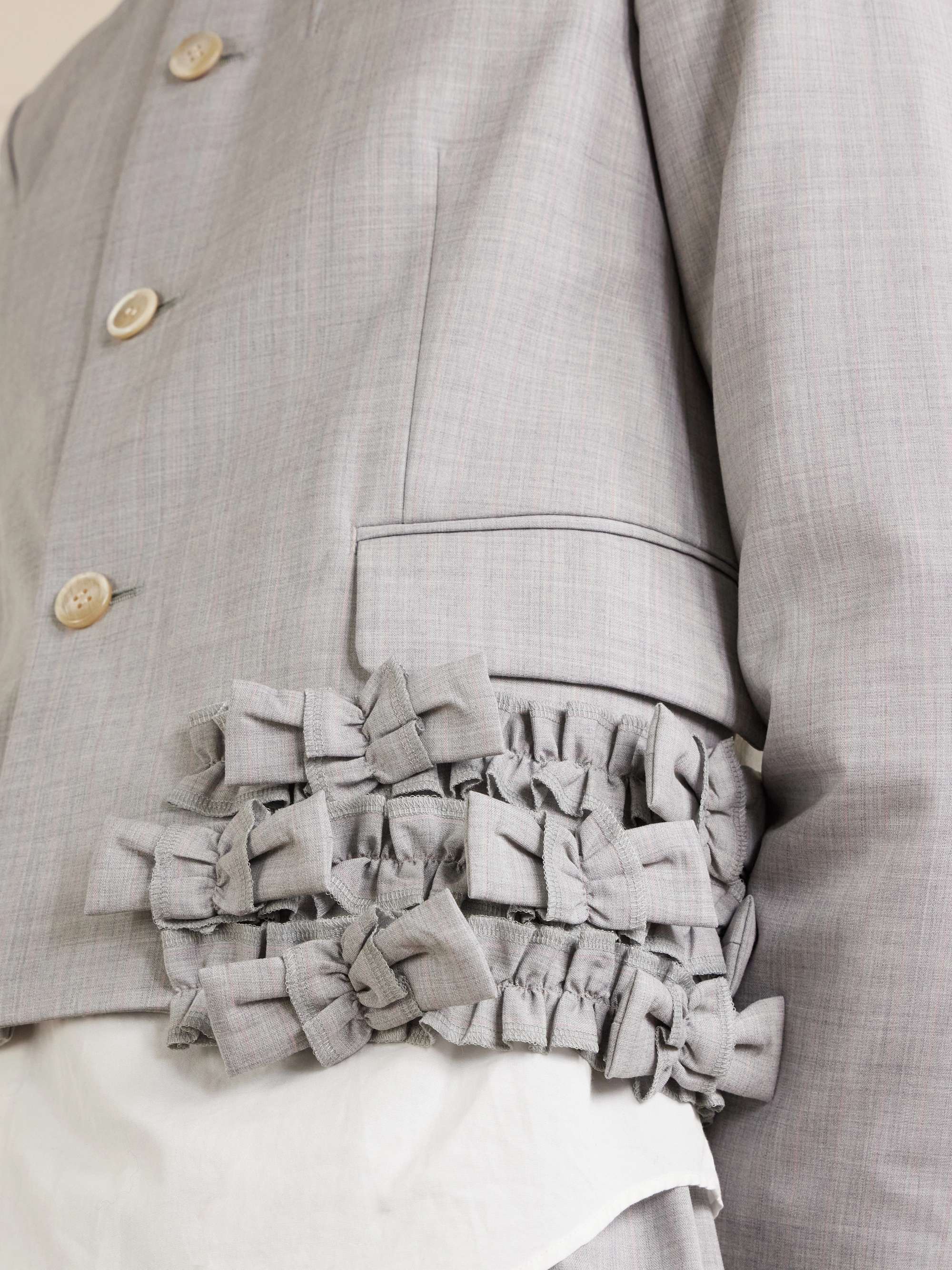 COMME DES GARÇONS GIRL Bow-embellished wool jacket | NET-A-PORTER