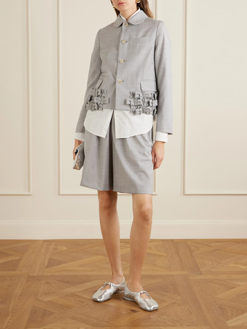 Comme Des Garçons Girl Bow-embellished wool jacket