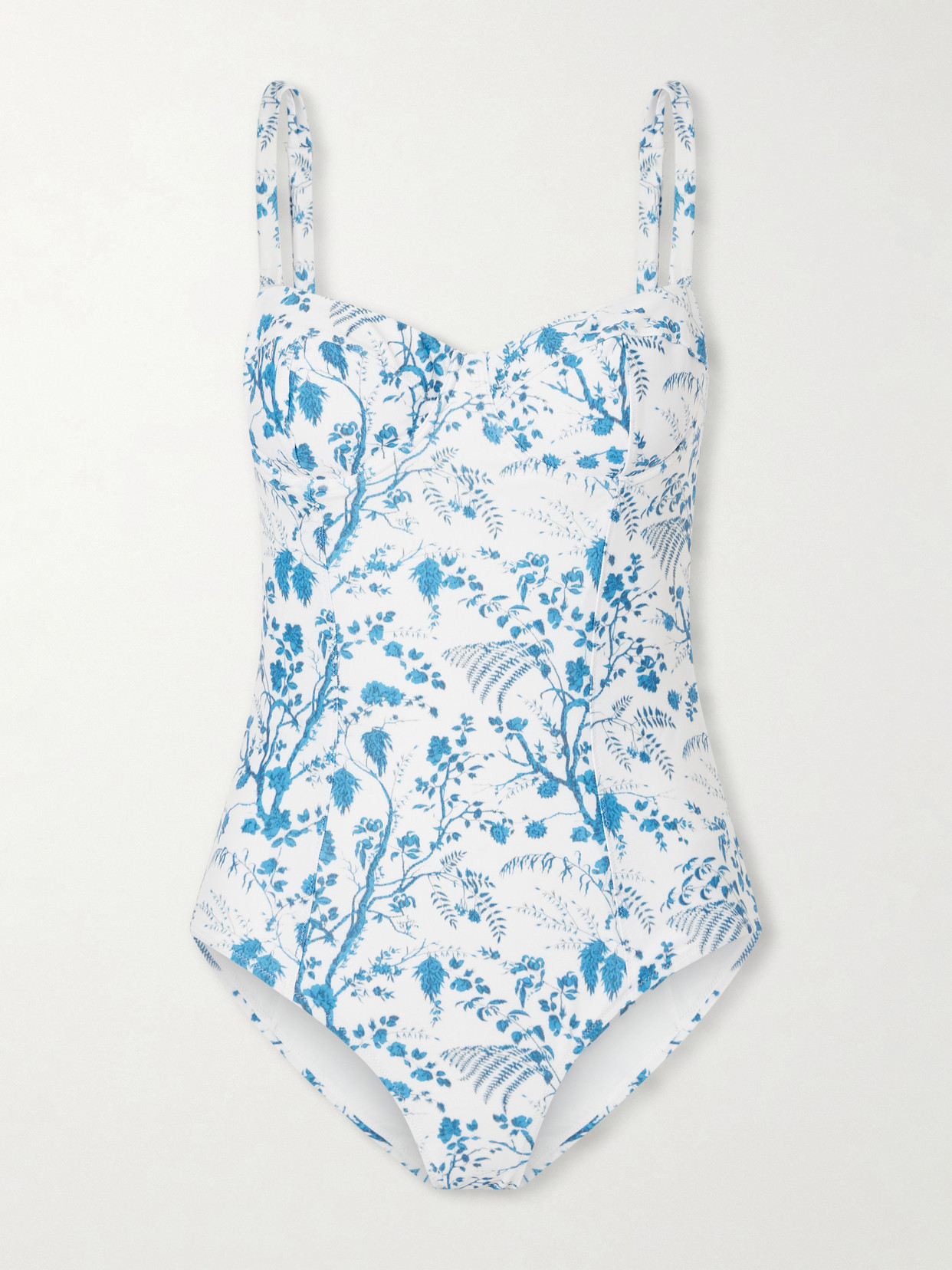Erdem Floral-print Swimsuit In Blue