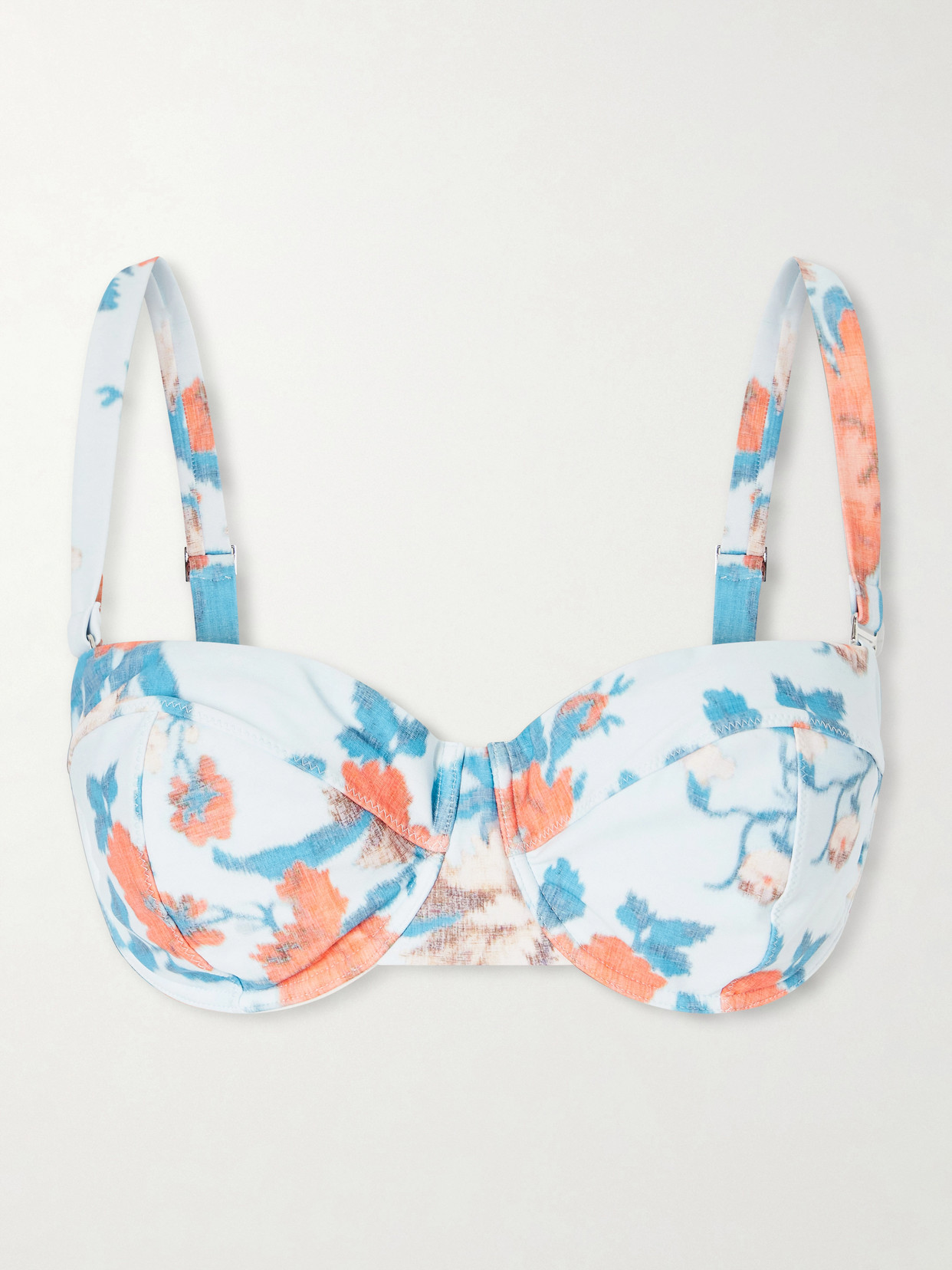 Erdem Floral-print Bikini Top In Multi