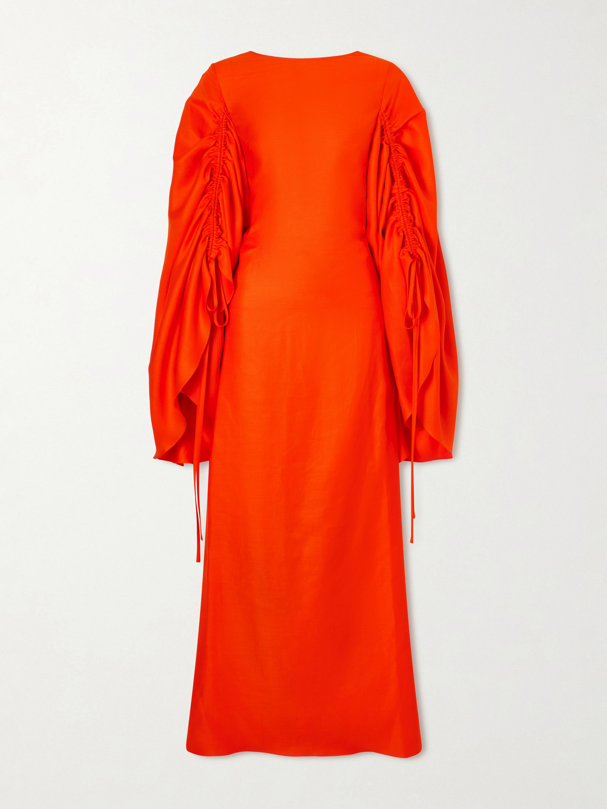 Christopher John Rogers Gathered Ramie Organza Gown In Multi