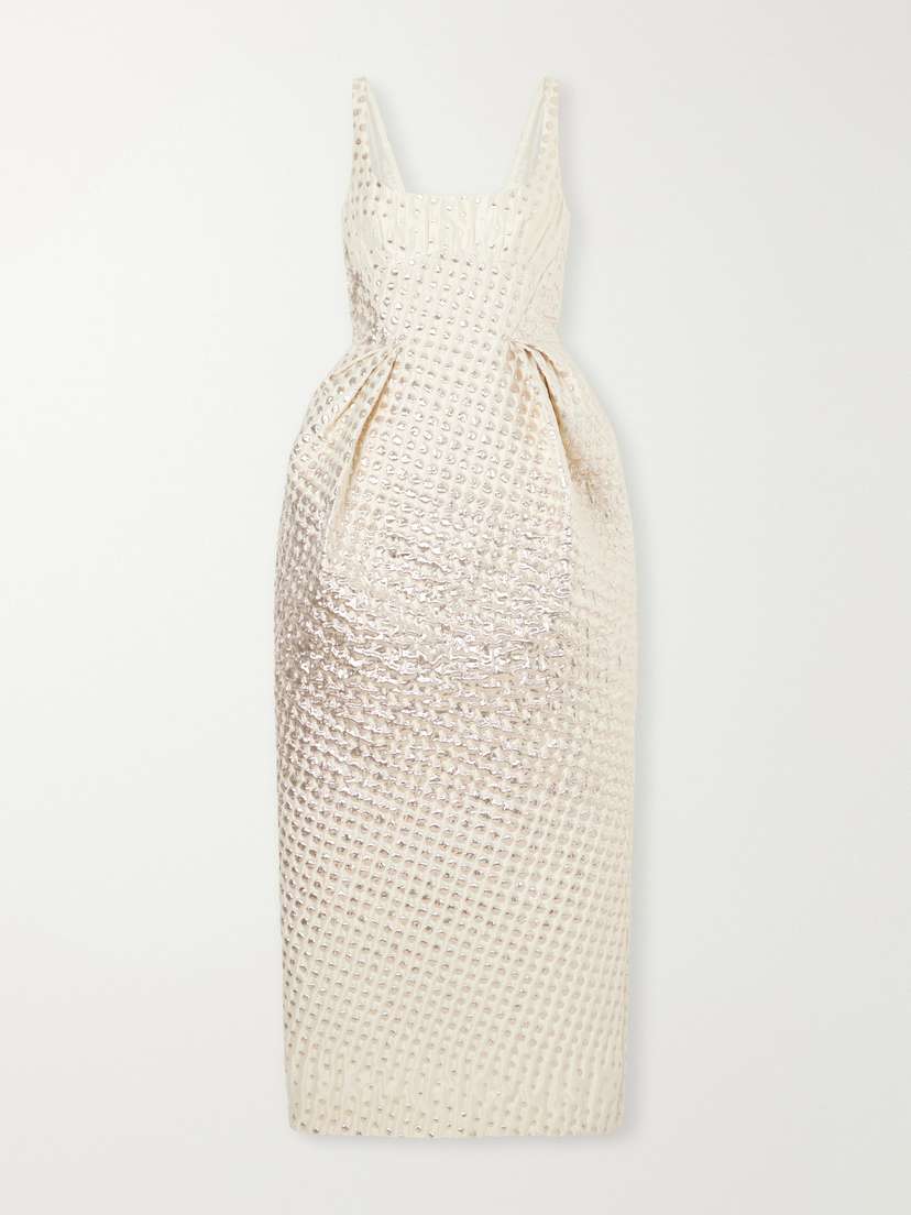 Christopher John Rogers Metallic Jacquard-woven Gown | Thumbnail 5 Christopher John Rogers Metallic Jacquard-woven Gown | Thumbnail 5