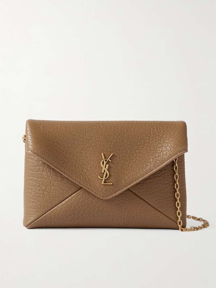 Saint Laurent Cassandre Textured-leather Shoulder Bag