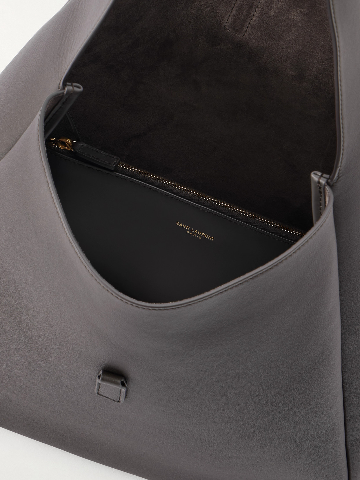 Saint Laurent Le 5 À 7 Large Leather Shoulder Bag In Brown