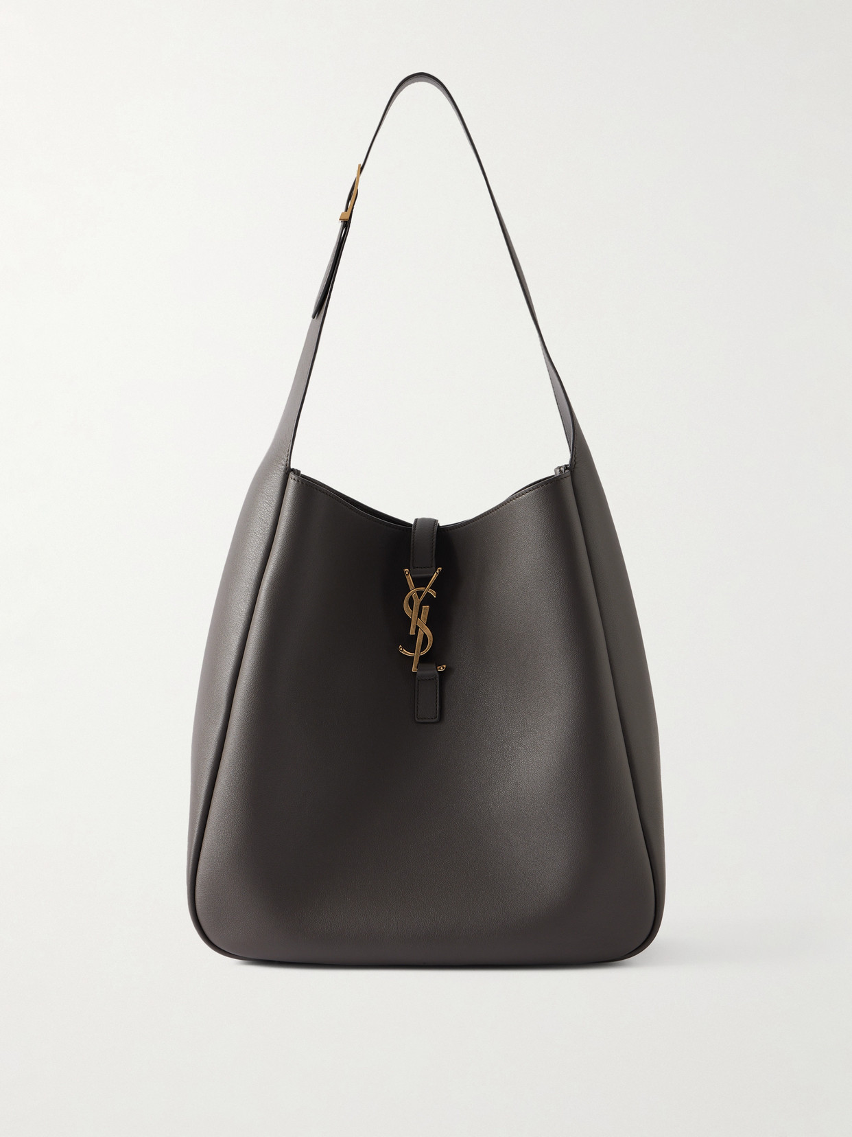 Saint Laurent Le 5 À 7 Large Leather Shoulder Bag In Brown