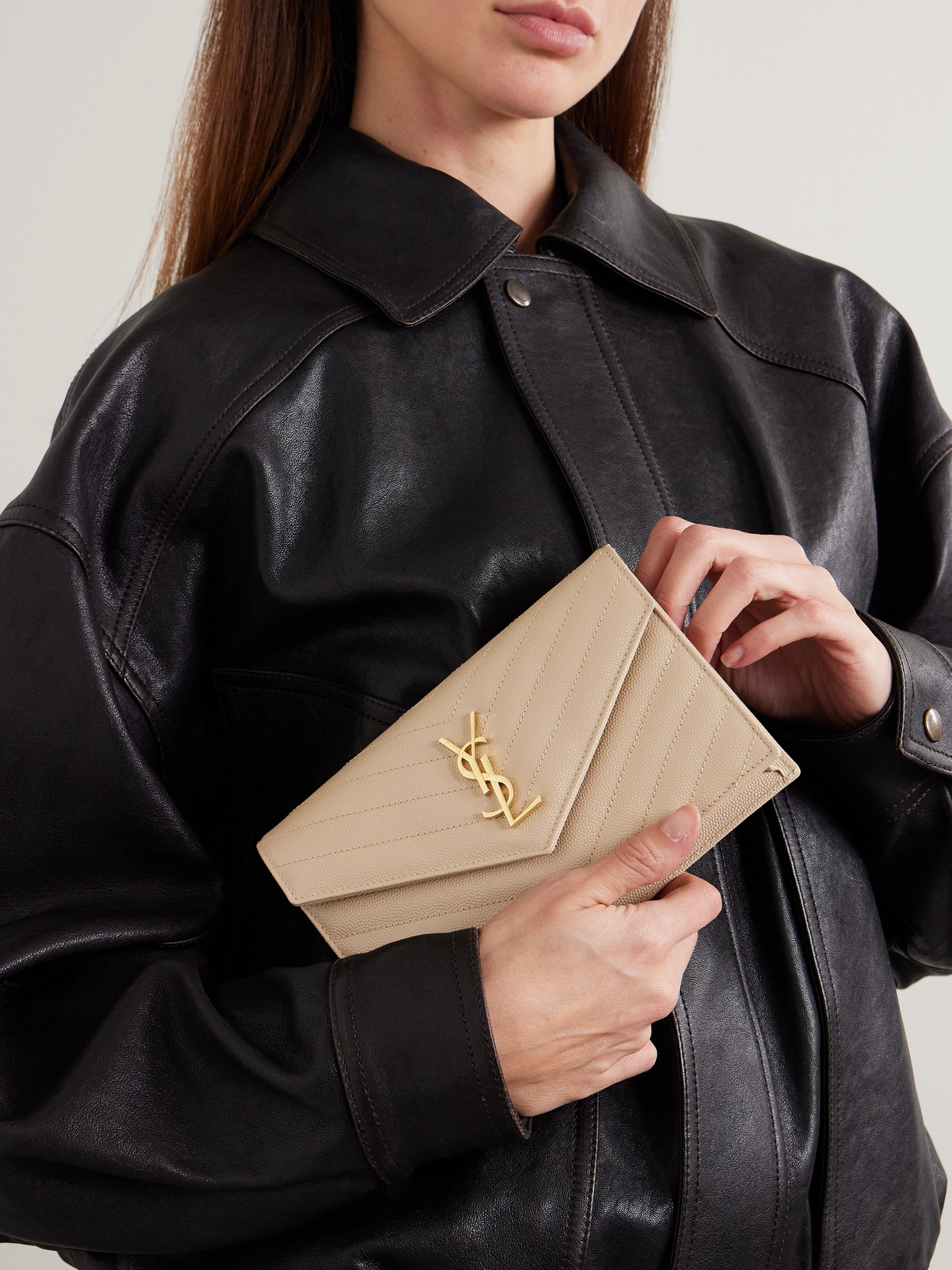 Cassandre Matelassé Textured-Leather Shoulder Bag