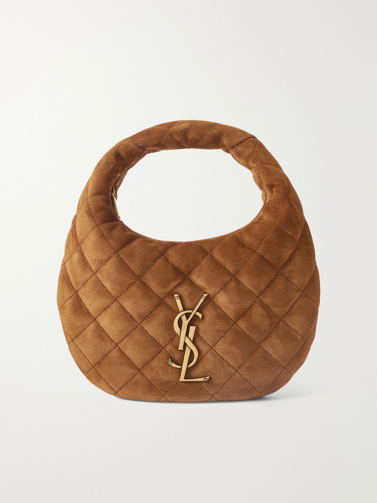 Icarino Matelasse Suede Shoulder Bag