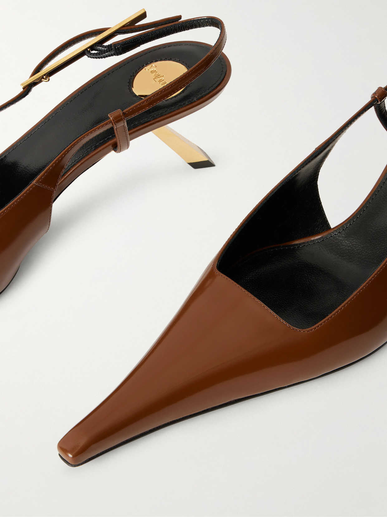 Lee Glossed-Leather Sandals
