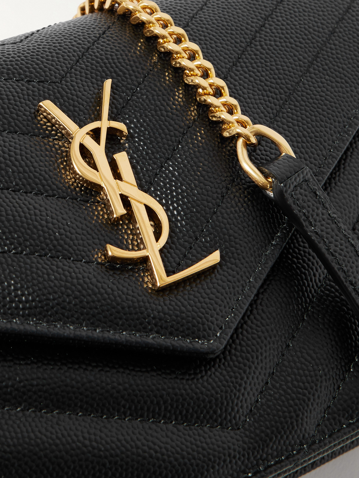 Cassandre Matelassé Textured-Leather Shoulder Bag
